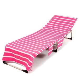 Microfiber Lightweight Printed Pattern Foldable Lounger Beach Towel Chair Cover <b>Storage</b> Pockets - Product Image 4