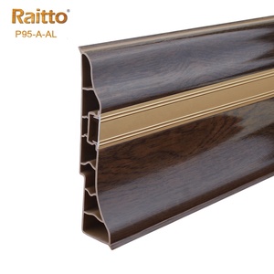 P95-A-AL, raitto nhựa ốp chân tường Hội Đồng Quản trị, PVC tường ván chân tường, PVC <span class=keywords><strong>plinth</strong></span> với dải nhôm - Product Image 4