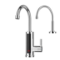 Robinet d'eau chaude électrique instantané en acier inoxydable 3000W, robinet de cuisine à double usage chaud/froid, affichage numérique, économie d'énergie pour la maison