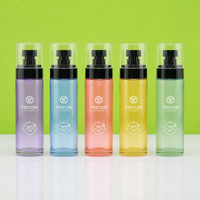 Flacon pulvérisateur en verre transparent coloré personnalisé de 100 ml pour tonique visage et parfum
