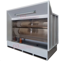 Cabine de peinture à rideau d'eau en acier inoxydable de haute qualité personnalisée de 4 mètres, cabine de pulvérisation pour la peinture, porte en bois
