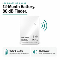 Traceur sonore autocollant 80 dB avec buzzer, déclenchement via application web, étiquette intelligente sans carte SIM, suivi mondial, localisation rapide des objets
