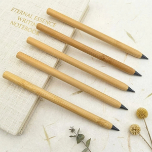 Venta al por Mayor de Lápices Eternos de Bambú con Logotipo Personalizado, Sin Necesidad de Sacapuntas, Ecológicos, Impresión UV Negra, Regalo para Oficina y Escuela - Product Image 1