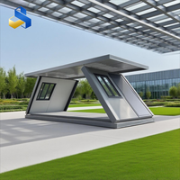 Maison préfabriquée pliable en conteneur, garage extérieur pour voiture, grande salle de stockage, structure en acier, design moderne, installation rapide