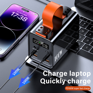 Customized Portable 100w Powerbank Power Banks for Laptop Station 60000mah 30000mah Bank 60000mah Solar Power Bank for Home Outs - Product Image 3