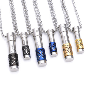 <b>Diffuser</b> Aromatherapy Pendant Essential Oil Container Pendant Locket Jewelry Stainless Steel Perfume <b>Bottle</b> Pendant - Product Image 1