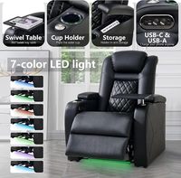 Sofa Recliner Elektrik Kulit Asli Modern dengan Kursi Busa Memori Rangka Kayu - Set Sofa Ruang Tamu 1+2+3