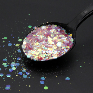 Paillettes épaisses, rose scintillantes pour le visage, artisanat des ongles, grosse opale - Product Image 3