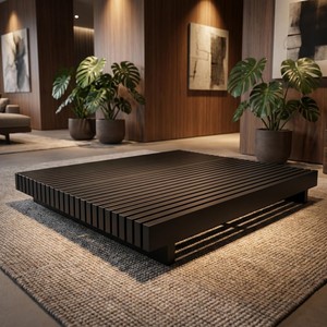 Outdoor <b>Aluminum</b> Square Coffee <b>Table</b>-UV-Resistant Waterproof Durable Minimalist Design - Product Image 5