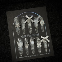 Faux ongles press-on œil de chat violets faits main sur mesure avec strass 3D, capsules d'ongles artificielles, faux ongles, nail art, salon PMMA