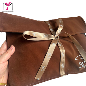 Conjunto de Bolsos Muyang Marrón con Cinta de Satén Suave, Bolsa de Material Poliéster Biodegradable para Pelucas - Product Image 5