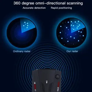 Detector de Radar V7 con Alerta por Voz y Sistema de Alarma de Velocidad para Automóvil con Detección de 360 Grados, Detector de Radar Móvil para Vehículo - Product Image 4