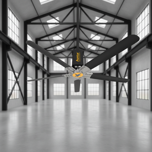 พัดลมเพดานอุตสาหกรรม HVLS ระดับพรีเมียม แรงลมสูง ความเร็วต่ำ ประหยัดพลังงาน สำหรับคลังสินค้า โรงงาน และโซลูชั่นระบายความร้อนเชิงพาณิชย์ - Product Image 1