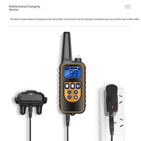 Haustierzubehör Wiederaufladbarer Wasserdichter Biologisch Abbaubarer Warn-Schall-Vibrations-Elektroschock-Buzzer mit Licht Anti-Bell-Gerät für Hunde