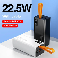 Japon Top vente 50000Mah chargeur rapide haute capacité 60000mAh PD22.5W Super Power Bank avec lanière et écran d'affichage