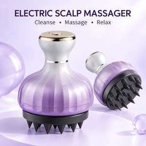 Electric <b>Scalp</b> <b>Massager</b> Handheld Hair <b>Scalp</b> Cleaner Massage Tool Portable Rechargeable Home Use - Product Image 1