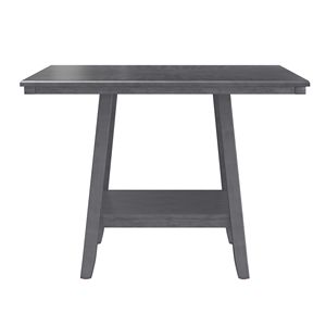 DB Wallace Bay Glimm ensemble de table à manger en bois massif gris Table de hauteur de rassemblement rectangulaire pour meubles de maison pierre assemblée - Product Image 2