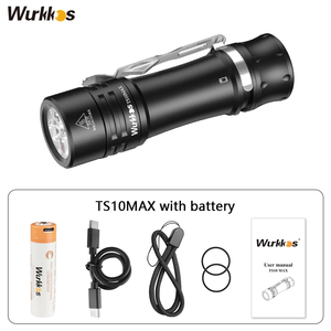 <span class=keywords><strong>Linterna</strong></span> Táctica <span class=keywords><strong>Wurkkos</strong></span> TS10 MAX, Potente, 3* Nichia 519A+ 3* LED RGB Auxiliares, 2500lm, IPX68 Impermeable, 18650 LED - Product Image 3