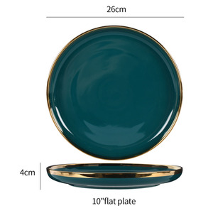 Emerald Color Lead-Free Porcelain Dinnerware <b>Set</b> Eco-Certified Dishwasher Safe Family Dining Includes Bowls Oval Platter Modern - Product Image 6