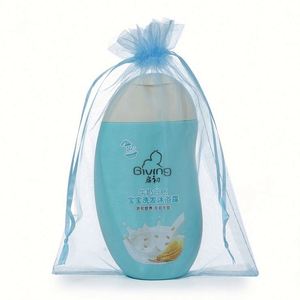 Custom Black Organza Jewelry <b>Pouch</b> Personalized <b>Drawstring</b> Gift Bag with Logo - Product Image 2