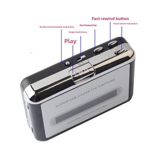 Les fabricants fournissent un convertisseur de <span class=keywords><strong>cassette</strong></span> MP3 à alimentation par batterie <span class=keywords><strong>avec</strong></span> fonction de rétroversion automatique, <span class=keywords><strong>prise</strong></span> casque USB, lecteur de <span class=keywords><strong>cassette</strong></span> Walkman - Product Image 2