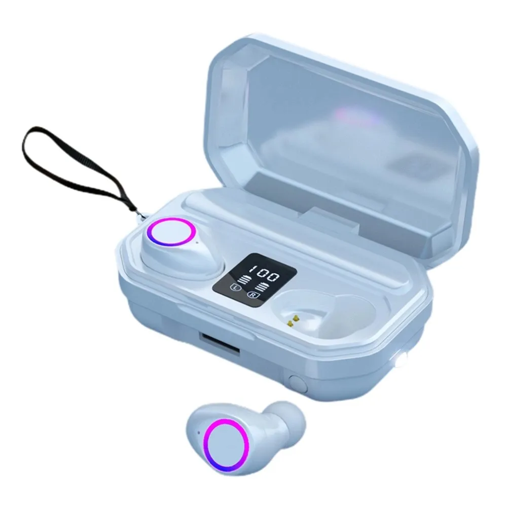 2021 oem custom wholesale sport waterproof lighting true wireless earbuds for m12 mini gaming mobile Wireless earbuds earphone
