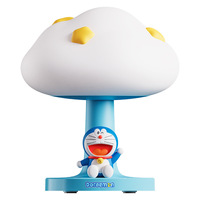 Lampe de chevet Doraemon authentique en forme de nuage, robot chat en silicone, lampe tactile Dinko en forme de personnage de dessin animé, bleue, pour enfant, alimentée par prise, commande tactile