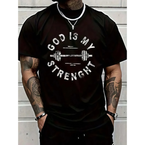 Camisetas de Hombre al por Mayor, Negras, de Alta Calidad, Talla Grande, con Bordado Personalizado - Product Image 5