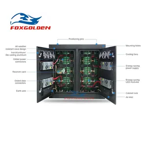 Instalação fixa impermeável exterior Foxgolden P10 Smd Display LED colorido