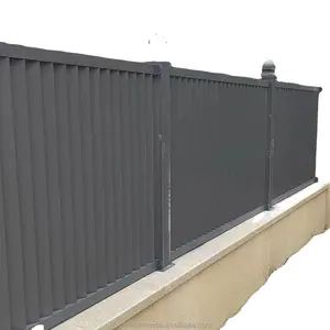 Aluminum Louver Fencing Panel Waterproof Aluminium Slat Horizontal Metal Fence Easy Install Private Aluminum Fence For Garden