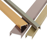 Profilé de bordure de carrelage en forme de U en aluminium au design moderne, pour miroir, pour mur et sol, en céramique