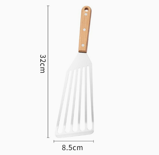 Argent, grand, manche en bois