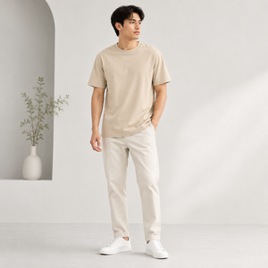 T-shirts pour hommes en gros, 270 GSM, 100% coton, logo personnalisé brodé, haute qualité, fabricant direct d'usine - Product Image 3