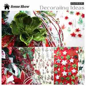 Fiori Artificiali in Velluto Verde Poinsettia Glitterati Buon <span class=keywords><strong>Natale</strong></span> 2025, Flores De Natal Decoracion, Decorazioni per Albero di <span class=keywords><strong>Natale</strong></span> - Product Image 5
