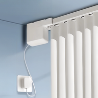 Moteur de rideau électronique numérique intelligent à commande vocale anglaise avec design tendance pour la maison, le bureau et la chambre - Facile à utiliser
