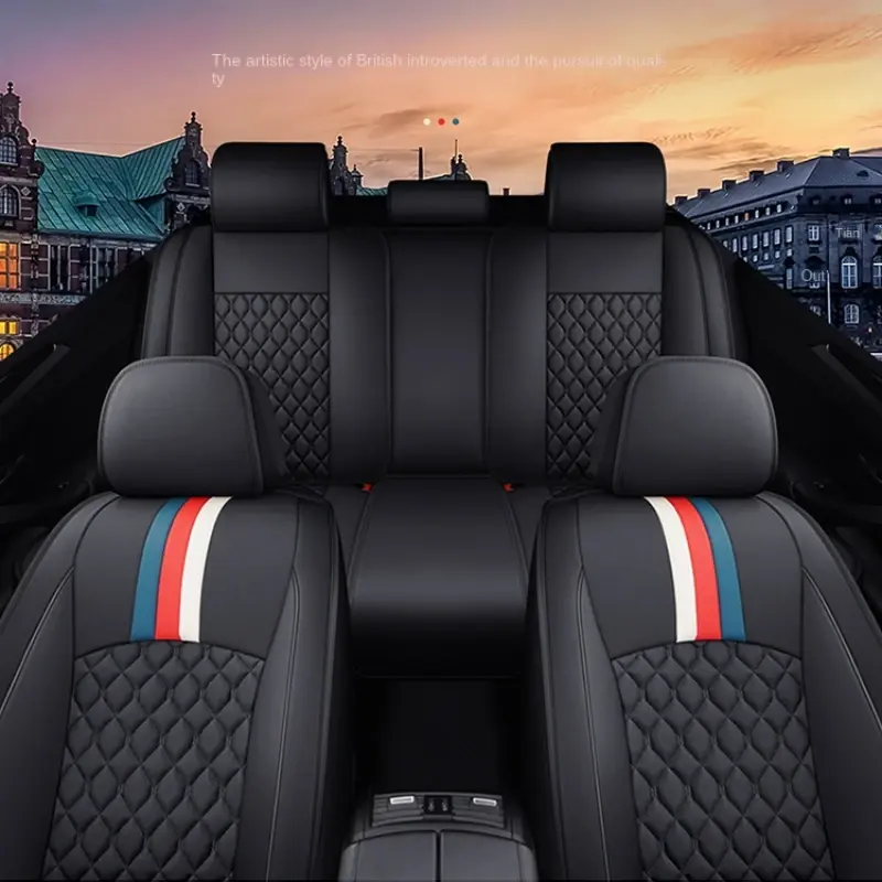 غطاء مقعد السيارة ثلاثي الأبعاد عالمية من الجلد على الطراز البريطاني لسيارة BMW فئة 1 E81 E87 E88 F20 F21 F40 F52 2 F22 أغطية إكسسوارات داخلية