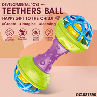 Mainan Aktivitas Sensorik Unisex Baru untuk Bayi dan Balita, Mainan Gigitan Silikon Bentuk Bola untuk Bayi Usia 0-12 Bulan