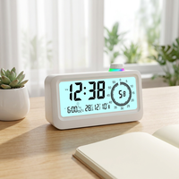 Minuteur visuel intelligent, horloge numérique LCD, réveil, minuterie de bureau alimentée par piles