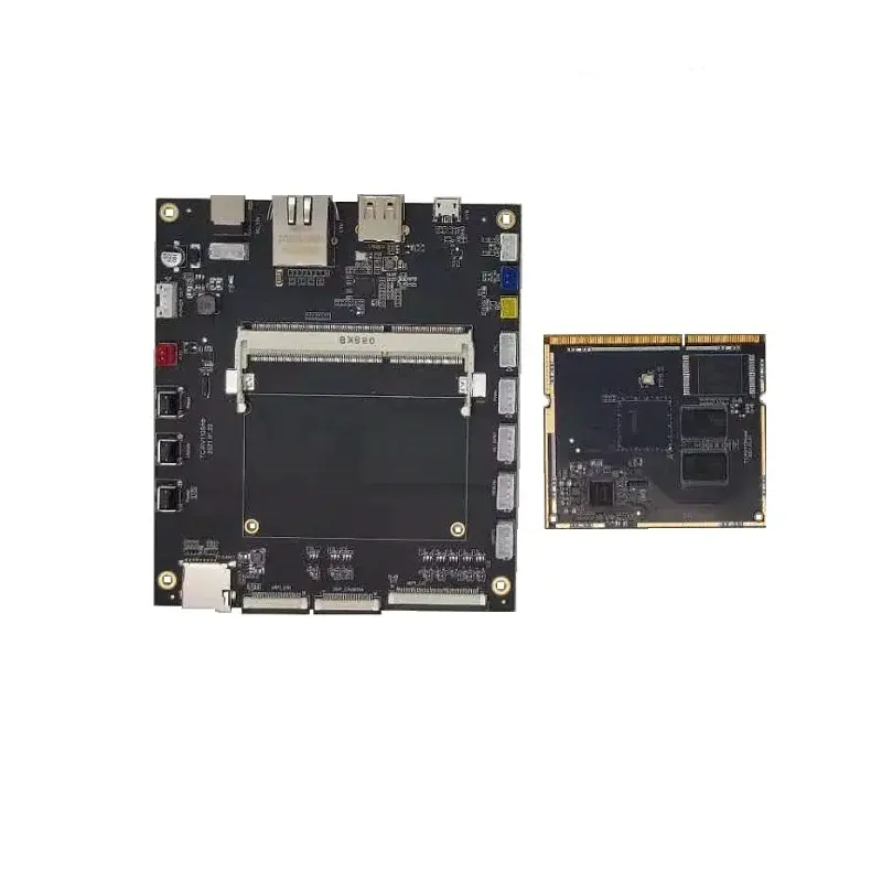 Rockchip RV1126 ทองนิ้วแกน Quad Core ARM Cortex A7 32 บิตintegraนีออนและFPUtes 1G DDR3 8G eMMGบอร์ดพัฒนา