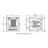 Medidor Inteligente de Monitoreo de Energía Trifásico de 4 Hilos Acrel AMC72-E4/KC con RS485 Modbus y Doble DI/DO, Precisión Clase 0.5