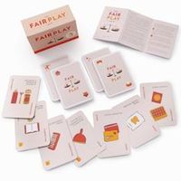 Cartes de jeu de société personnalisées en carton avec boîte à couvercle et dés - Ensemble de jeu familial éducatif portable pour les soirées de jeu