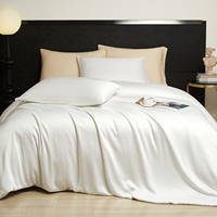 Parure de lit de luxe en bambou taille Queen, housse de couette et draps, vente en gros