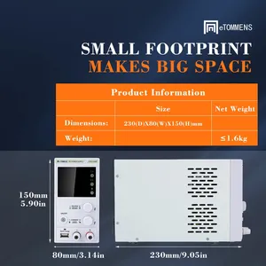 แหล่งจ่ายไฟสำหรับห้องปฏิบัติการ ETM-MF 30V 60V 100V แรงดันไฟฟ้าขาเข้า 110V/220V แบบสวิตชิ่ง 0-10A 50/60Hz ผลิตในจีนแผ่นดินใหญ่ - Product Image 3