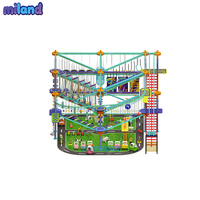 Equipo de Circuito de Obstáculos Ninja Elevado, Torre de Desafío Vertical para Centros de Fitness, Modular, Venta al por Mayor, Certificado