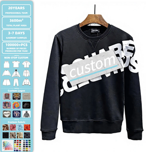 Maglione Classico in Cotone da <span class=keywords><strong>Uomo</strong></span> con Lettere Stampate, Moda Europea e Americana, Primavera Autunno, <span class=keywords><strong>Slim</strong></span>-<span class=keywords><strong>fit</strong></span>, Maniche Lunghe, Girocollo - Product Image 1