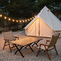 Table pliante en aluminium durable de 59 cm, noire, de qualité supérieure, pour le camping et la pêche, vente en gros