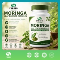 Capsules de poudre de feuilles de Moringa Pure Formule, Antioxydant Naturel, Complément Nutritionnel Végétal, Usine GMP, OEM ODM, Vente en Gros