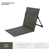 Chaise de plage pliante d'extérieur légère pour une personne, portable, pour le camping, les loisirs et les voyages, tout-en-un, avec dossier, en polyester