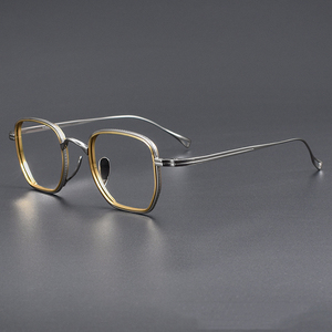 KMN1233 giapponese retrò bicolore tartaruga IP occhiali Design poligonale alto-puro diamante classico di alta classe bicolore tartaruga - Product Image 1