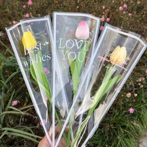 Bolsas de Embalaje para Ramos de Flores al por Mayor con Descuento, Bolsas de Plástico OPP con Marco Blanco para Arreglos Florales - Product Image 5